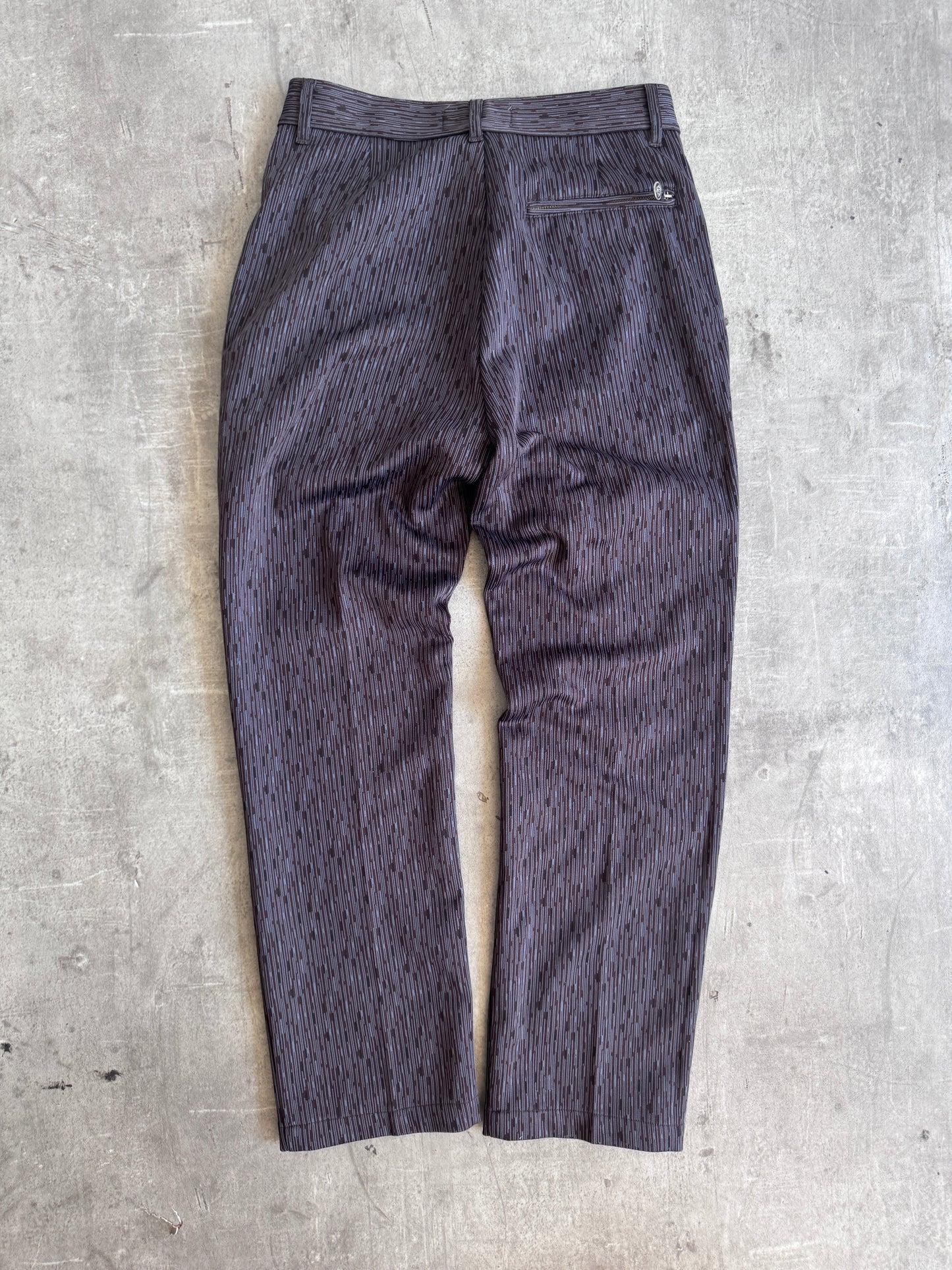 1990's Versace Salt & Pepper Fleck Pleated Trousers
