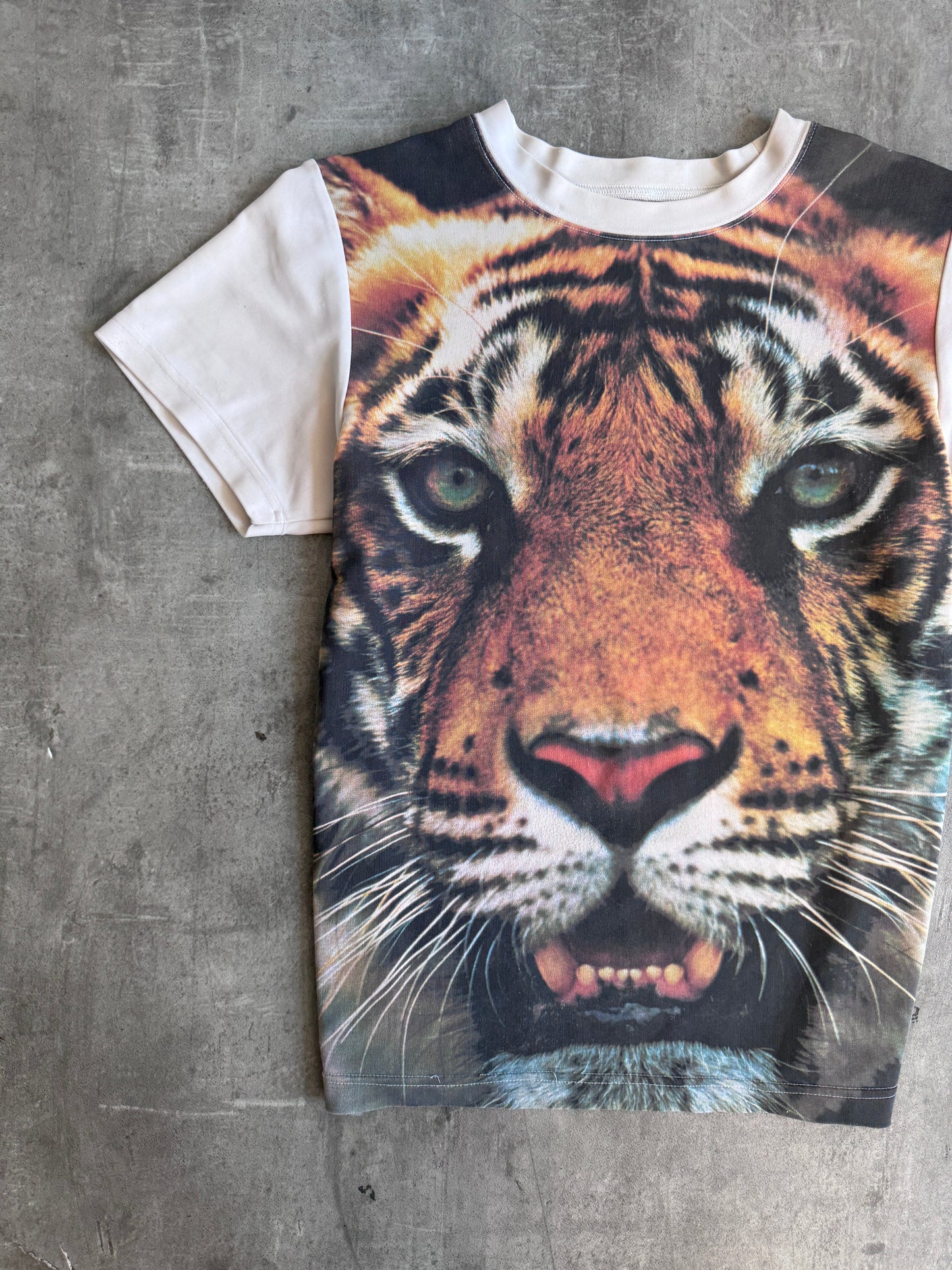 S/S 1997 Katharine Hamnett Tiger Print Jersey Top