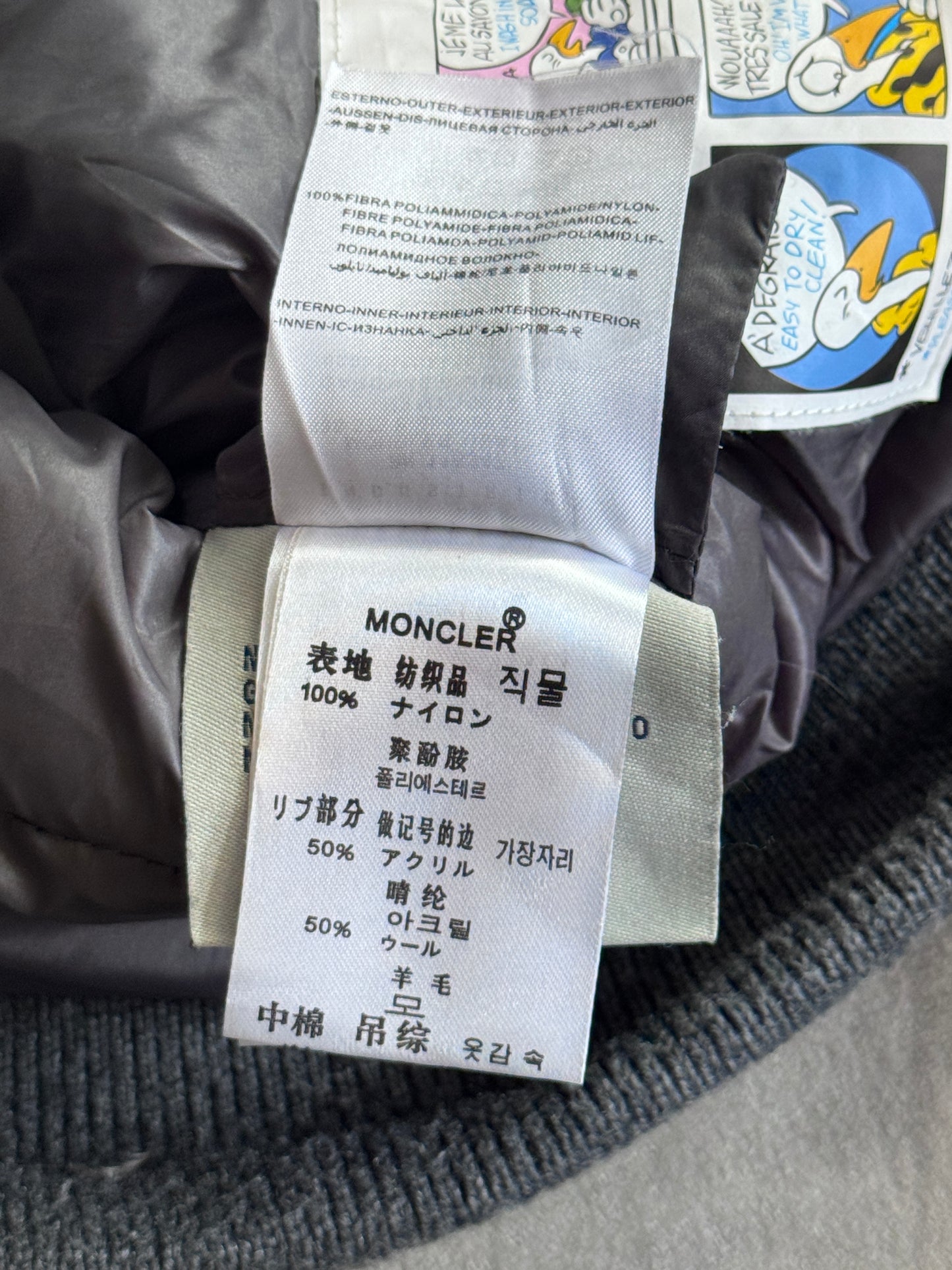 Moncler Panelled Two Tone Quilted Down Jacket