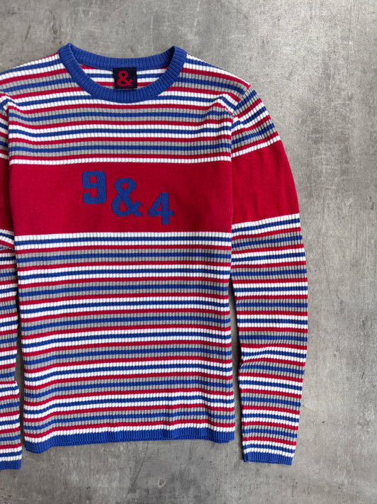 D&G Multi Stripe Knitted Crewneck Sweater