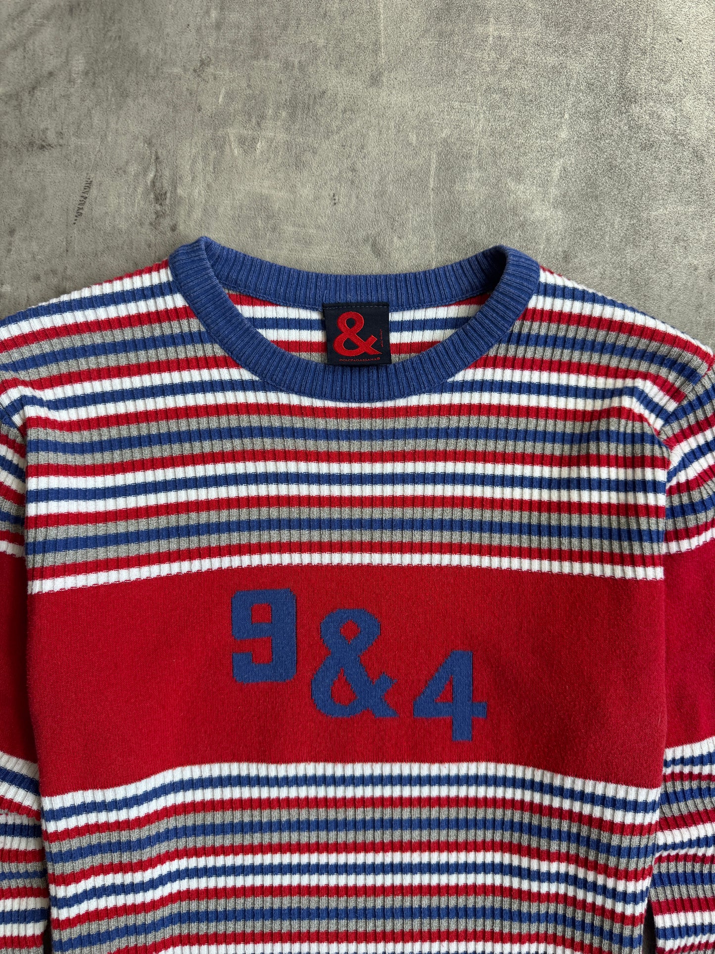 D&G Multi Stripe Knitted Crewneck Sweater