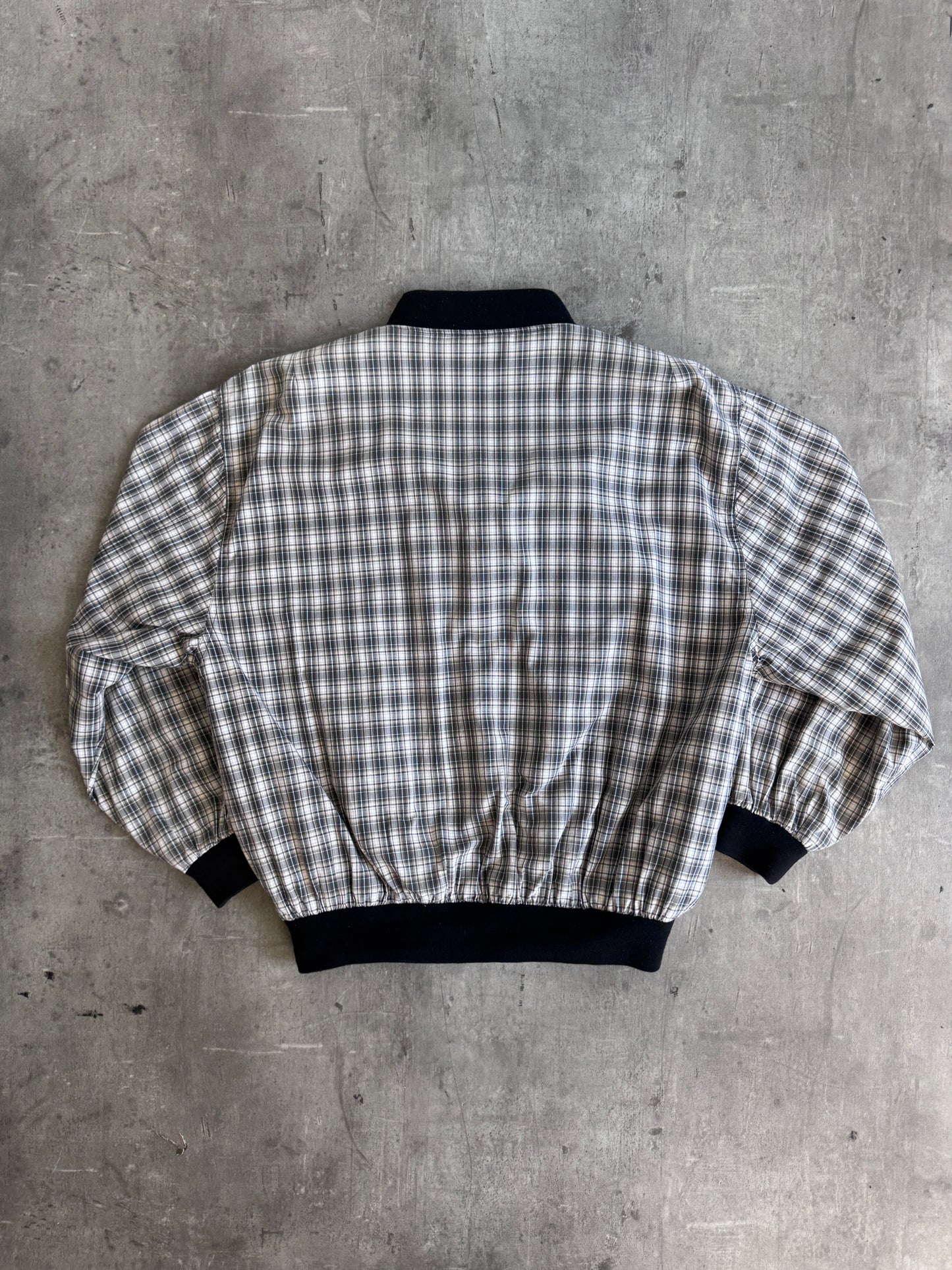 1990's Balenciaga Green Plaid Bomber Jacket