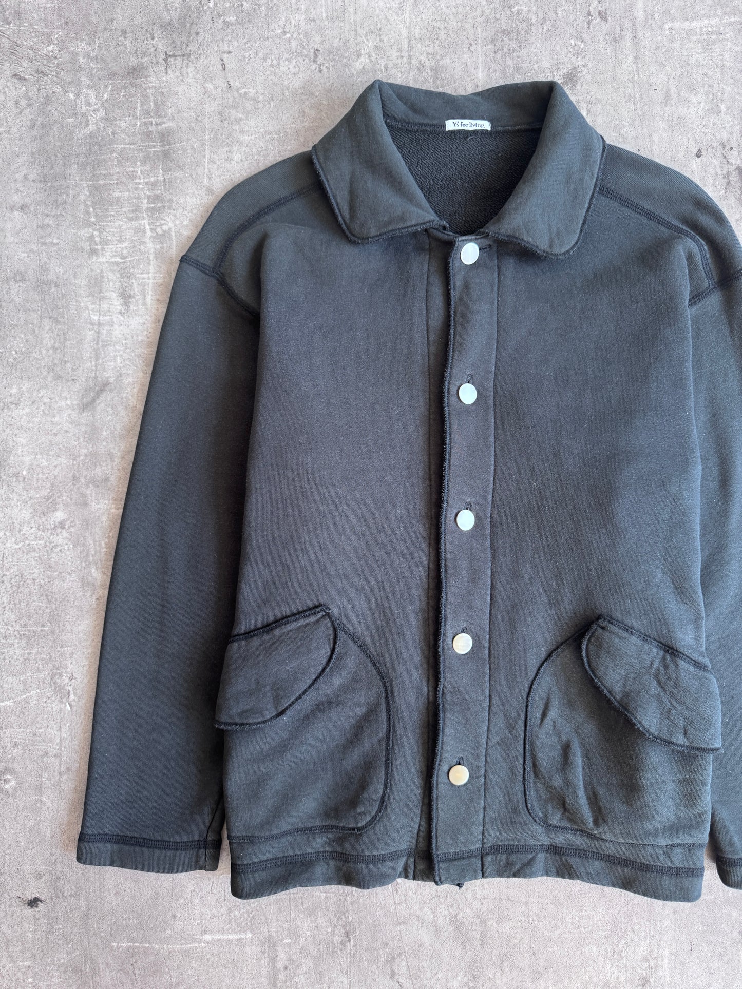 Yohji Yamamoto Button Down Jersey Cotton Beach Jacket