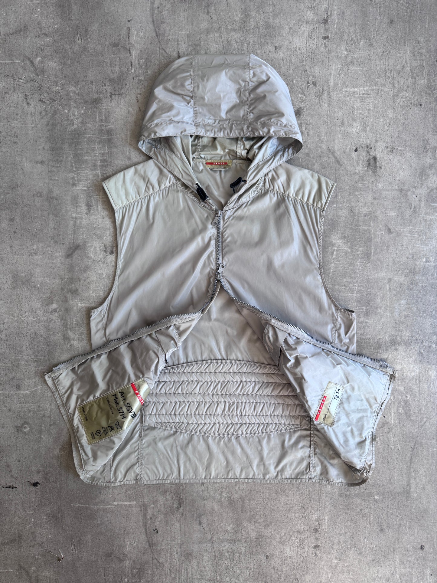 Prada Sport Lightweight Nylon Sleeveless Tech Vest