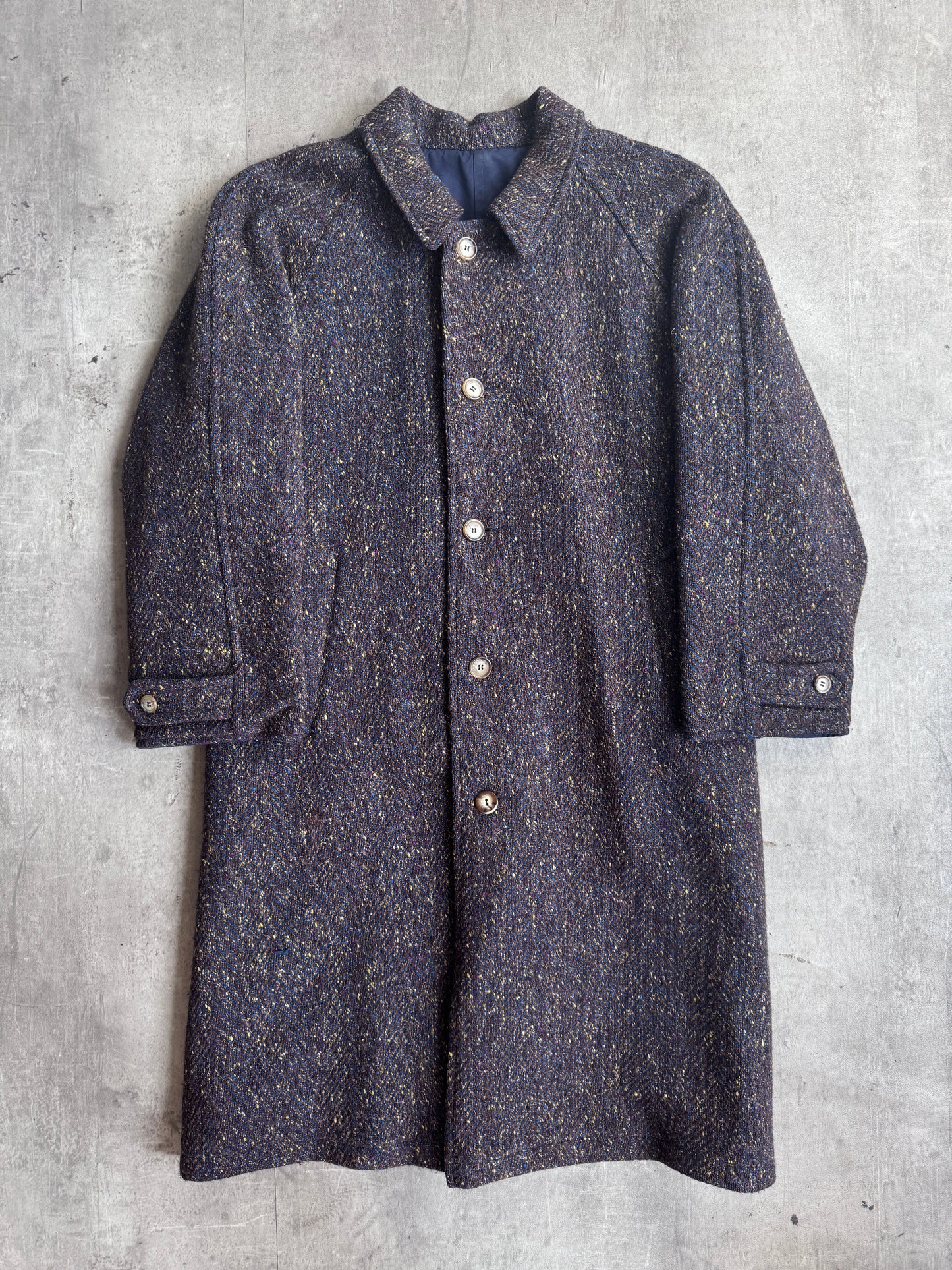 1980's C.P. Company Flecked Wool Reversible Overcoat