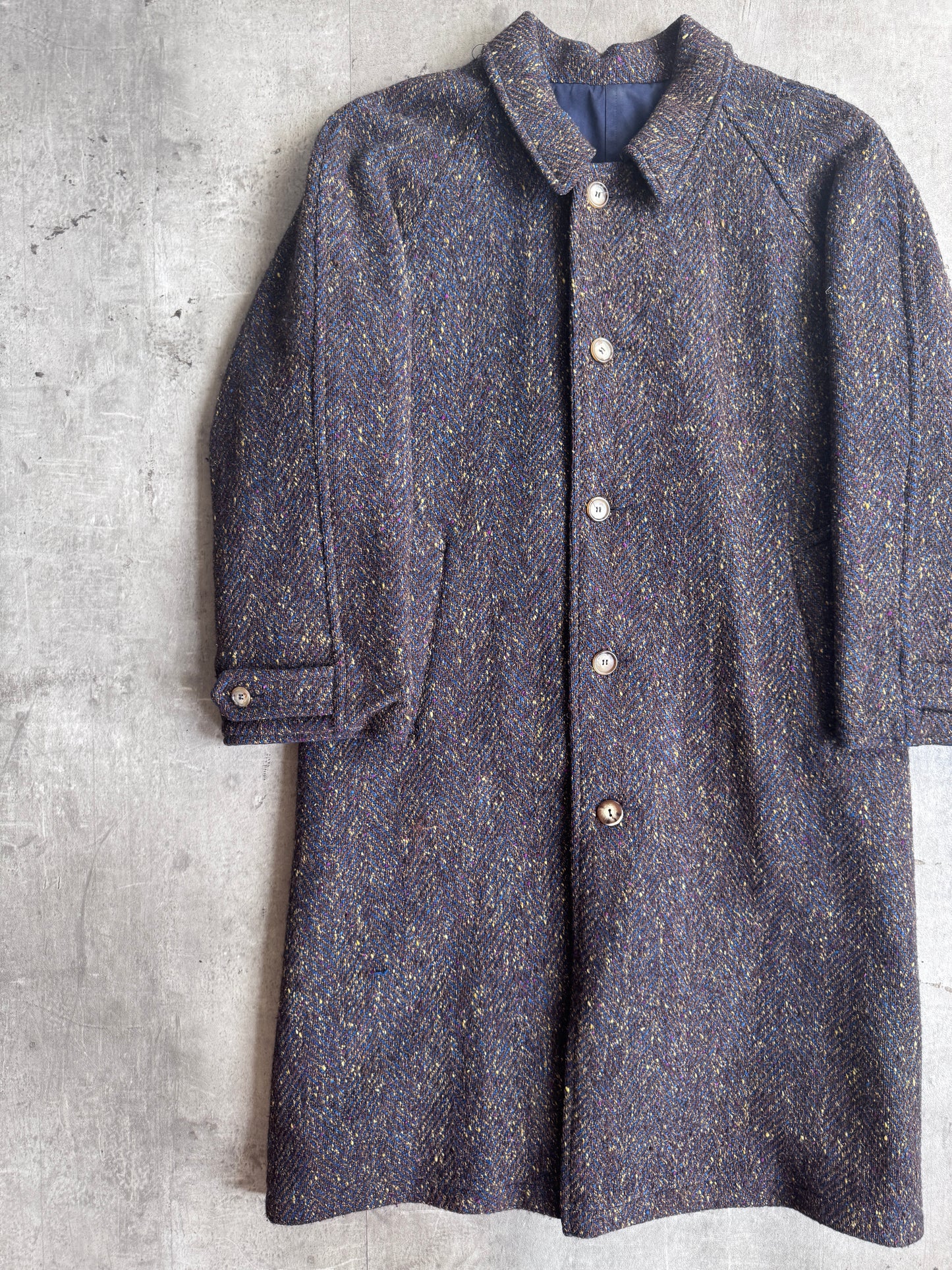 1980's C.P. Company Flecked Wool Reversible Overcoat