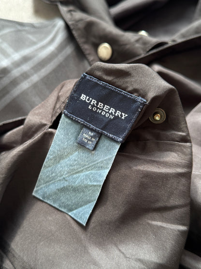 2000's Burberry UK Made Packable Plaid Tech Jacket