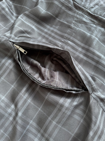 2000's Burberry UK Made Packable Plaid Tech Jacket