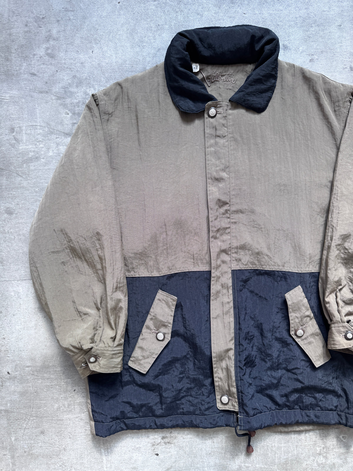 1990's Valentino Japan Crinkle Nylon Pillow Neck Parka