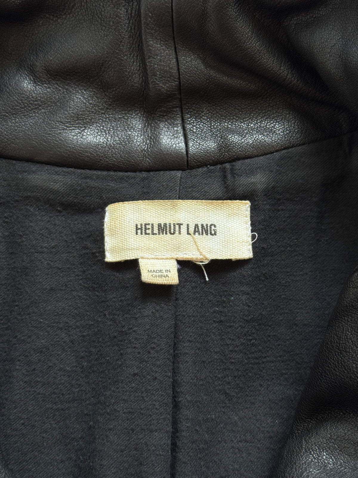 Helmut Lang Asymmetrical Funnel Neck Wool Blouson