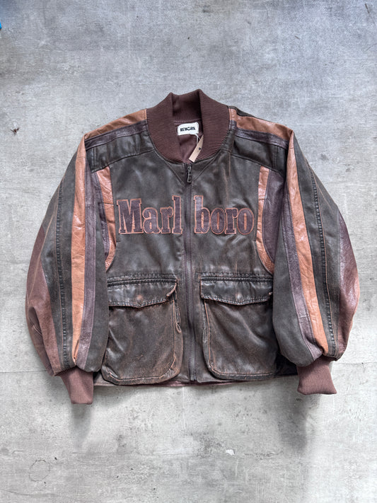 VT Rework: Marlboro Waxed Cotton Quad Pocket Leather Utility Jacket