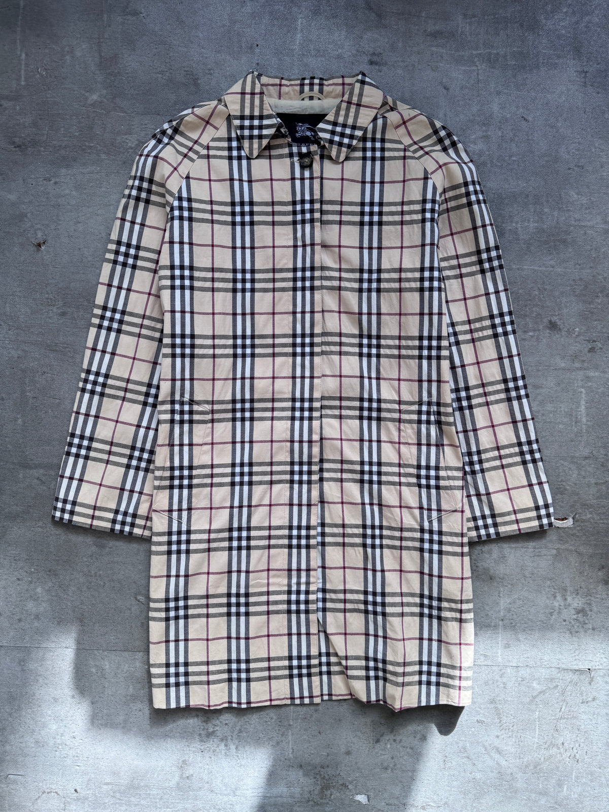 2000's Burberry Full Nova Check 3/4 Length Jacket