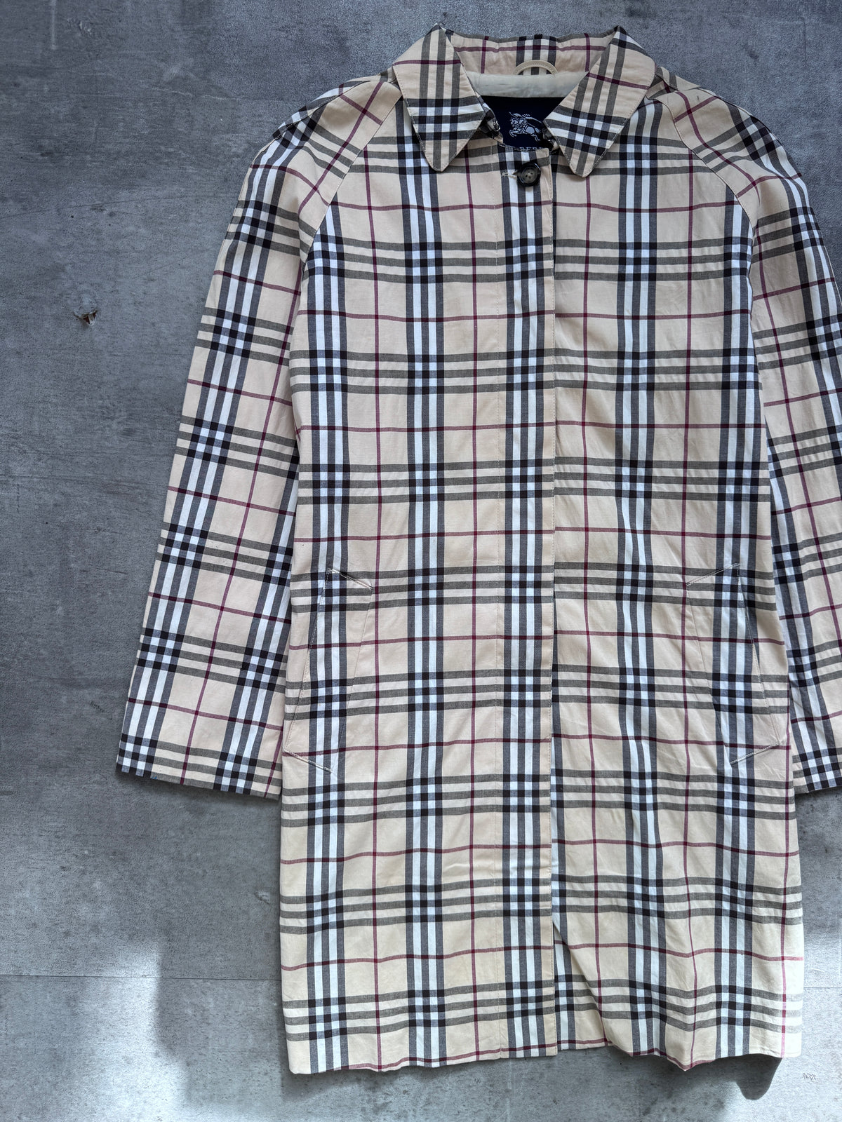 2000's Burberry Full Nova Check 3/4 Length Jacket