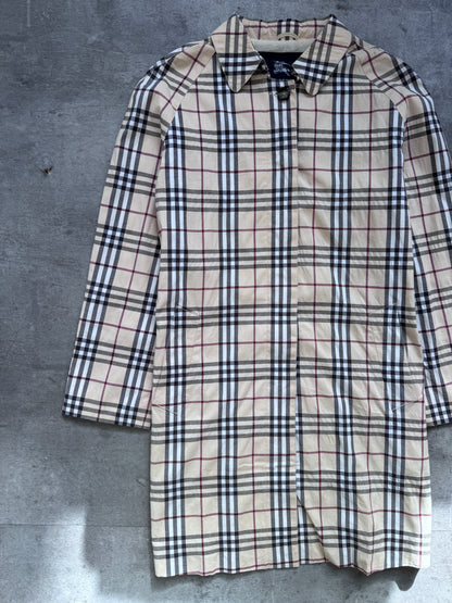 2000's Burberry Full Nova Check 3/4 Length Jacket