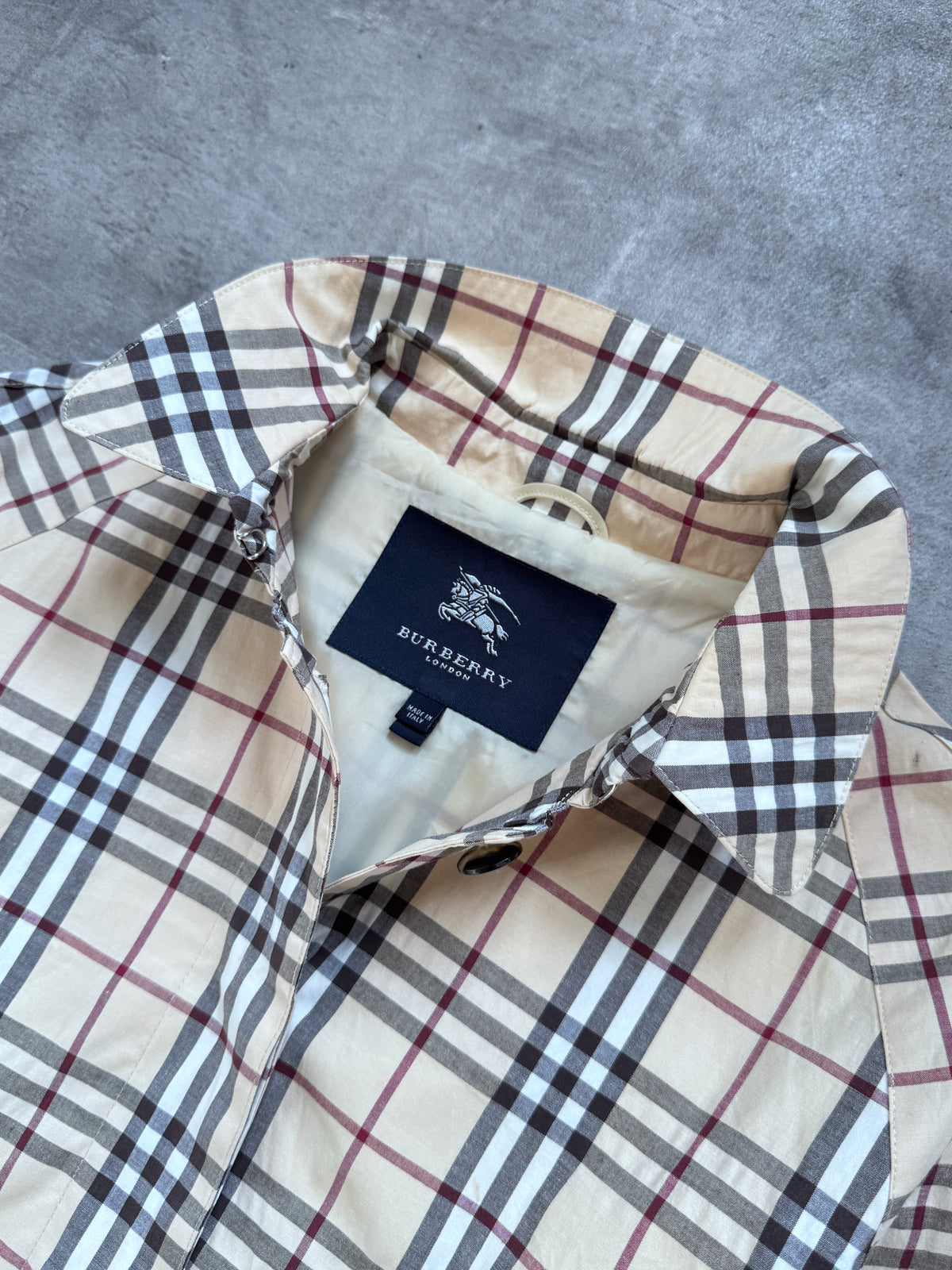 2000's Burberry Full Nova Check 3/4 Length Jacket
