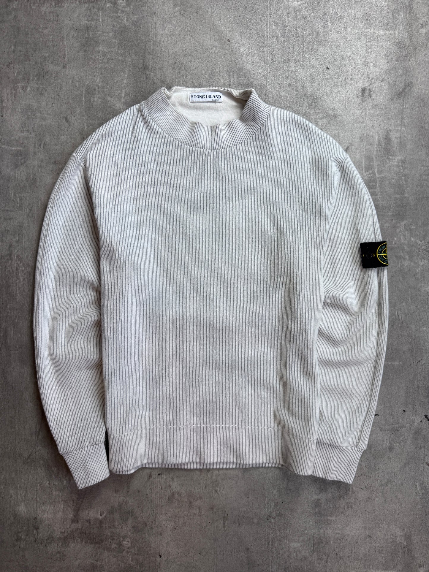 Stone Island S/S 2001 Micro Rib Mock Neck Sweater