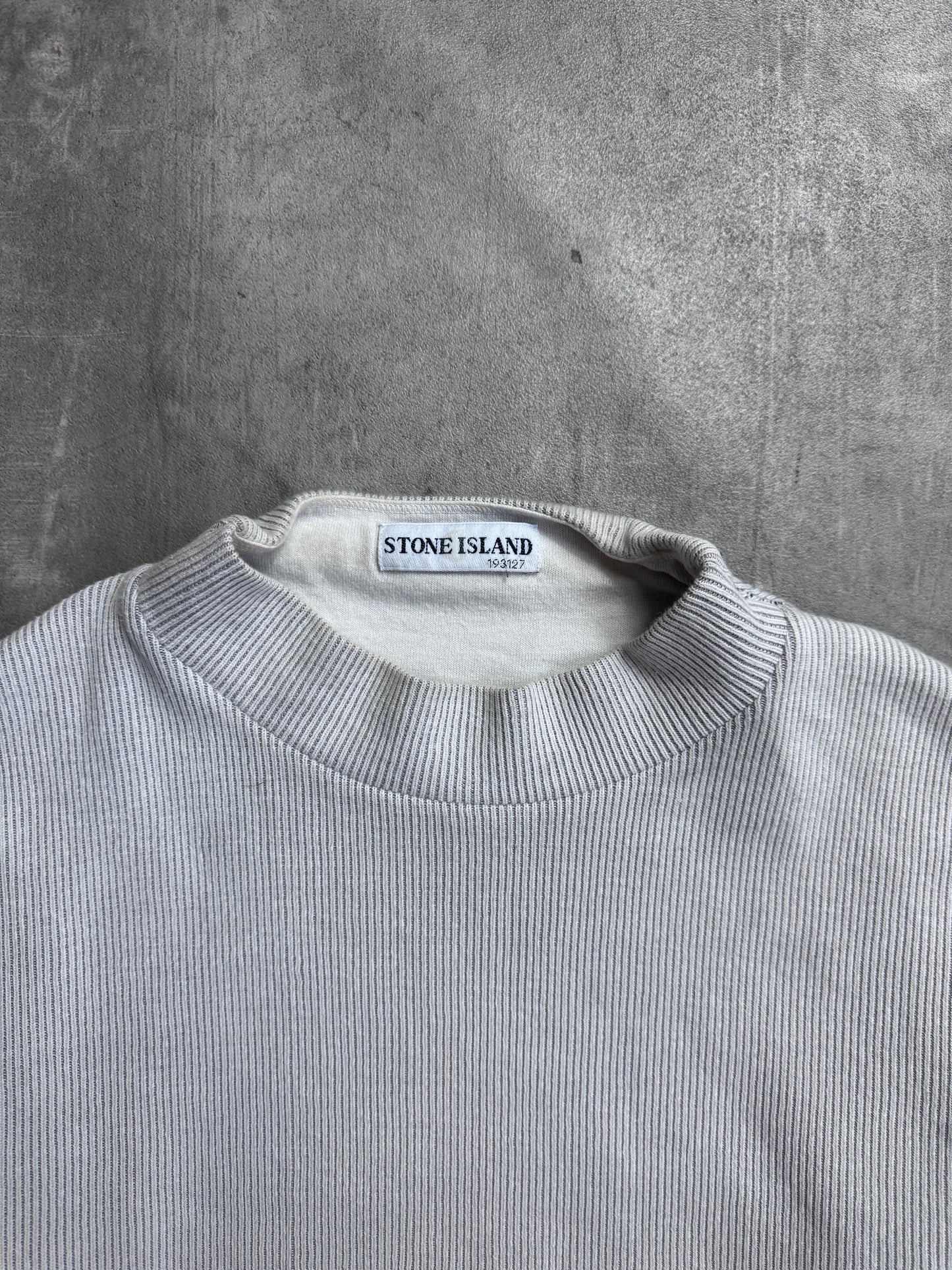 Stone Island S/S 2001 Micro Rib Mock Neck Sweater