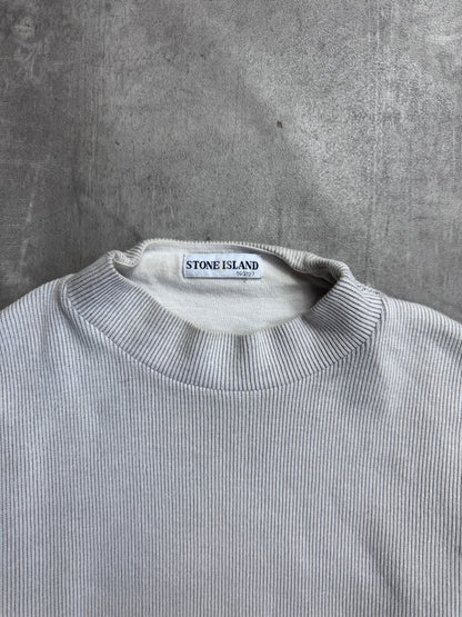Stone Island S/S 2001 Micro Rib Mock Neck Sweater