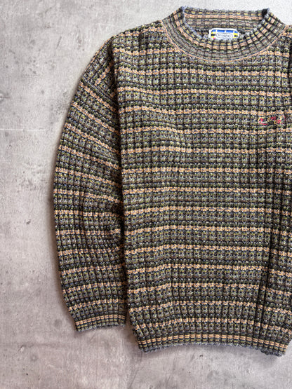 Missoni Sport Mock Neck Abstract Intarsia Knit Sweater