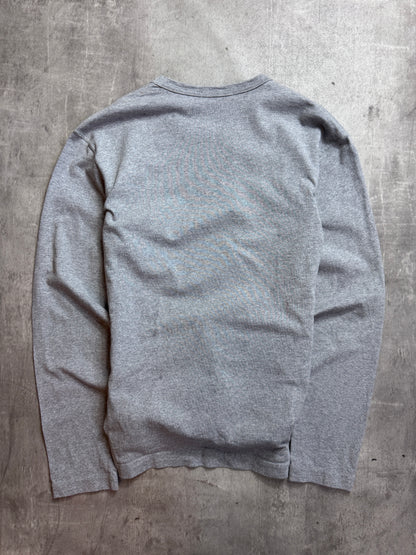 2011 CDG Grey Cut & Sew Mixed Plaid LS Tee