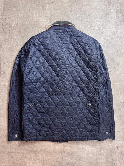 Burberry Diamond Quilt Corduroy Collar Nova Check Country Jacket