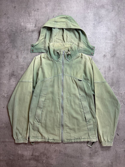 Issey Miyake Zucca Faded Green Full Zip Tech Jacket