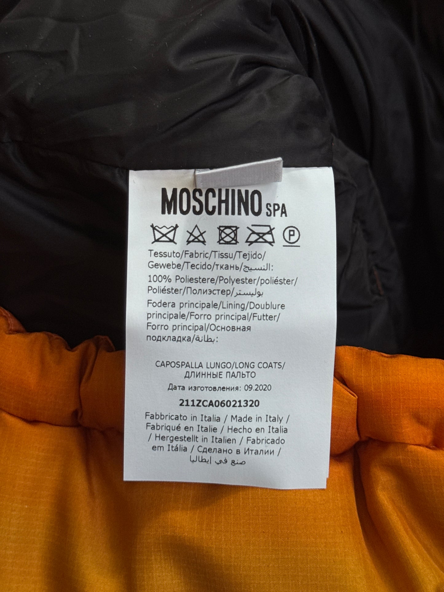 A/W 2020 Palace x Moschino Couture Sunset Ombre Puffer