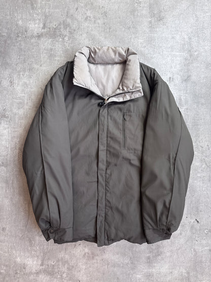 1990's YSL Contrast Grey Reversible Puffer Jacket
