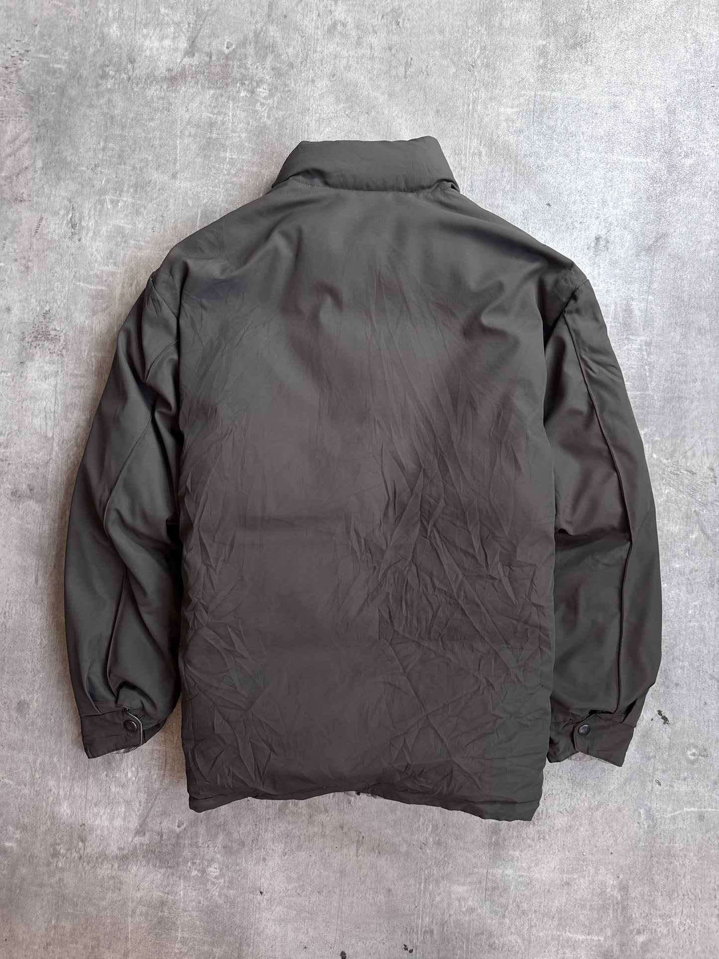 1990's YSL Contrast Grey Reversible Puffer Jacket