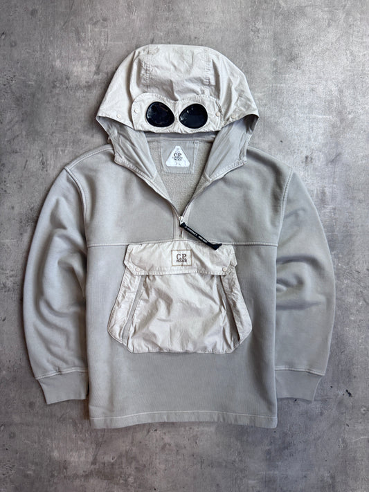 S/S 2025 C.P. Company x Palace Grey Quarter Zip Front Pocket Tech Hoodie
