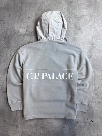 S/S 2025 C.P. Company x Palace Grey Quarter Zip Front Pocket Tech Hoodie