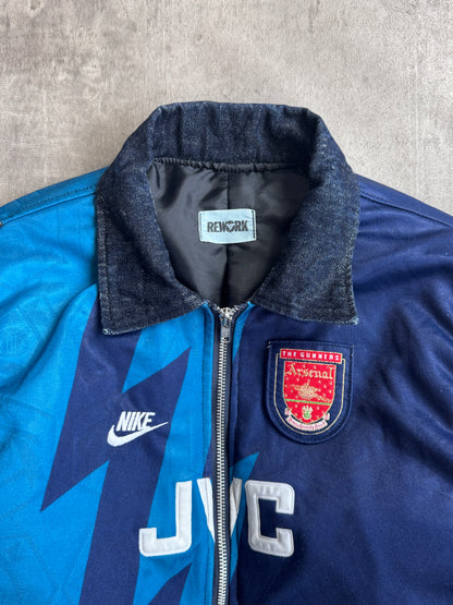 VT Rework Nike x Arsenal JVC Denim Cropped Bomber Jacket