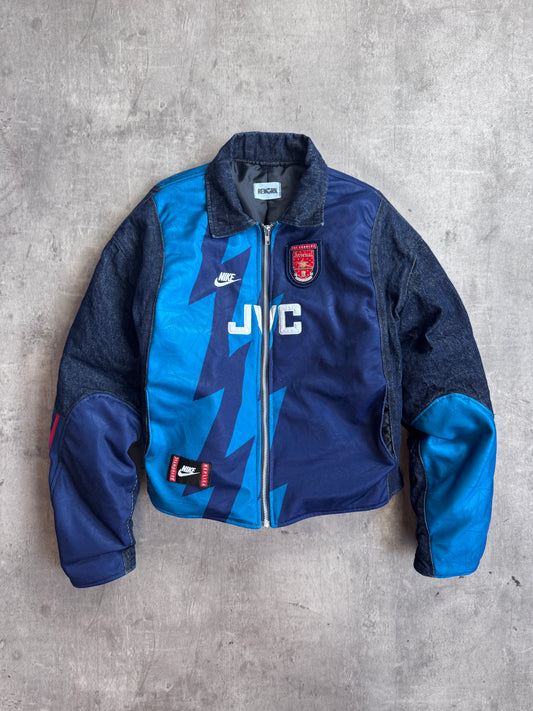 VT Rework Nike x Arsenal JVC Denim Cropped Bomber Jacket