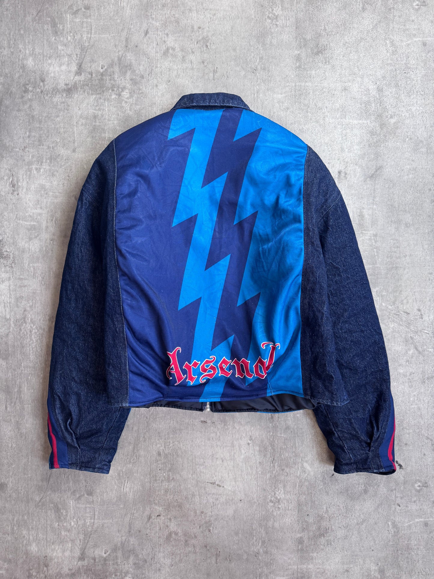 VT Rework Nike x Arsenal JVC Denim Cropped Bomber Jacket