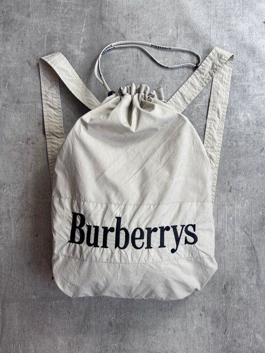 Burberry Foldable Backpack Beige Hooded Lightweight Tech Jacket