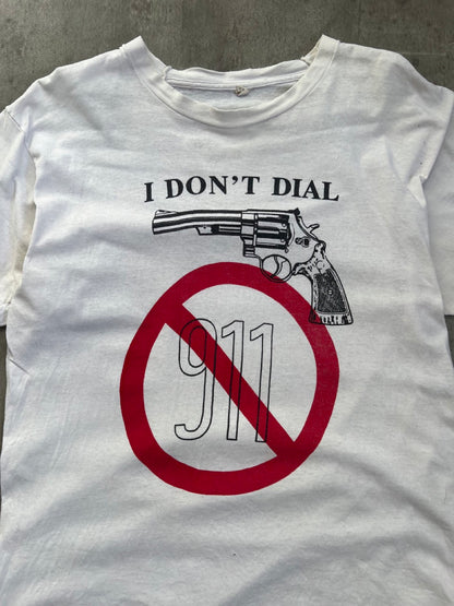 Don't Dial 911 Single Stitch Graphic Tee