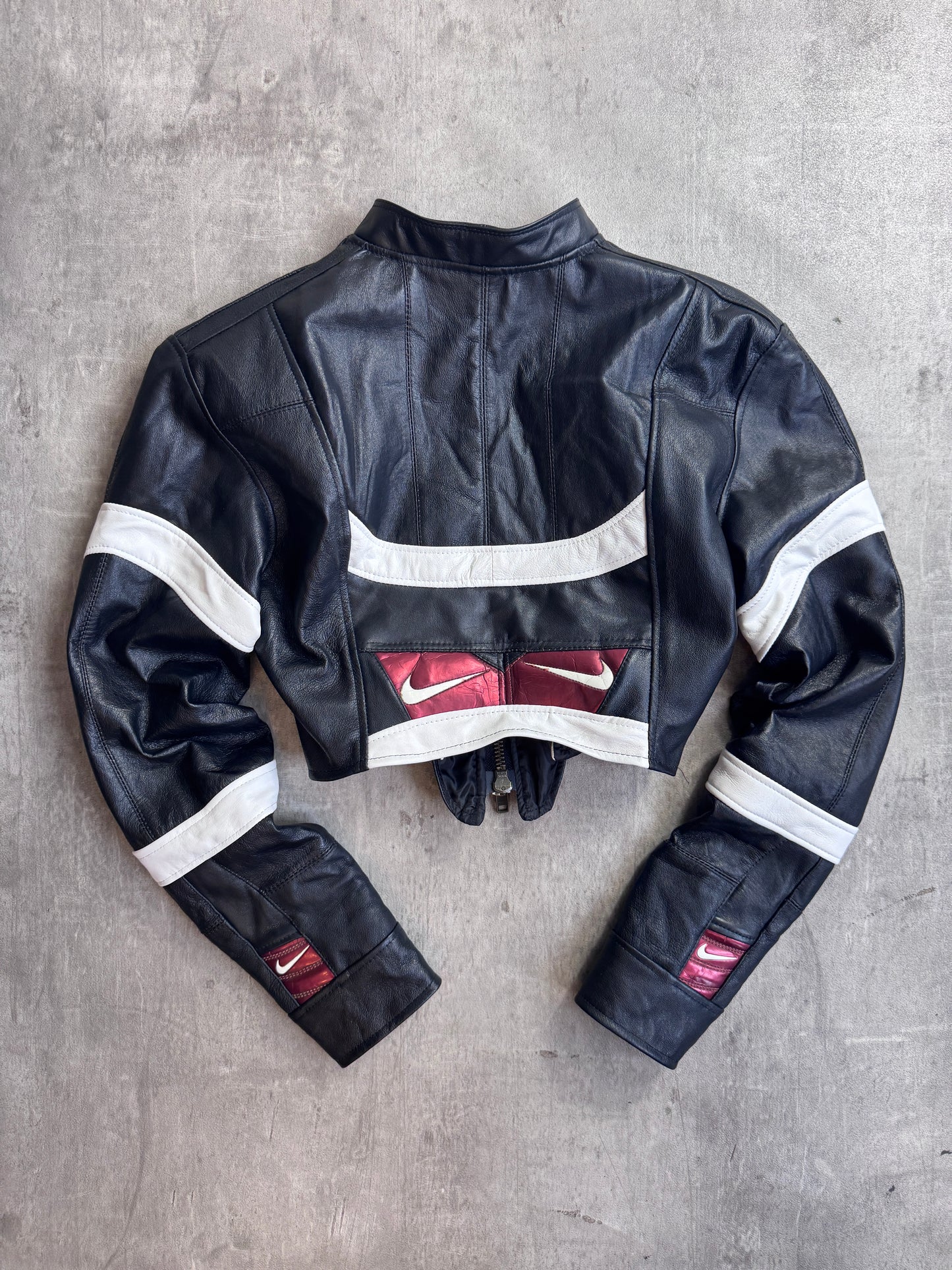 VT Rework: Total 90 Nike Leather Cropped Racing Jacket