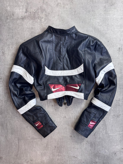 VT Rework: Total 90 Nike Leather Cropped Racing Jacket