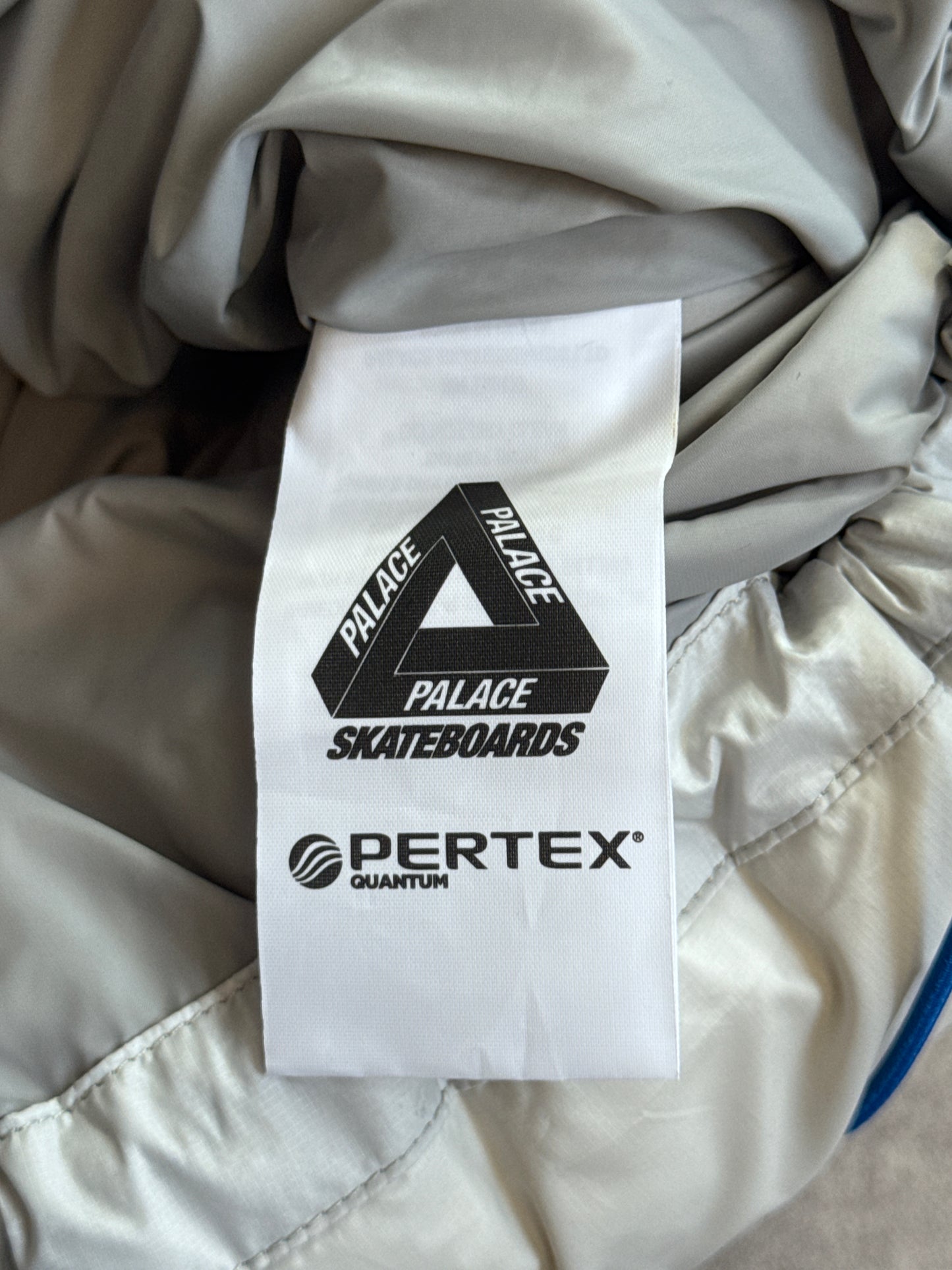 Palace Peretex Opaque Balaclava Fleece Lined Hood Grey Contract Duck Feather Puffer Jacket