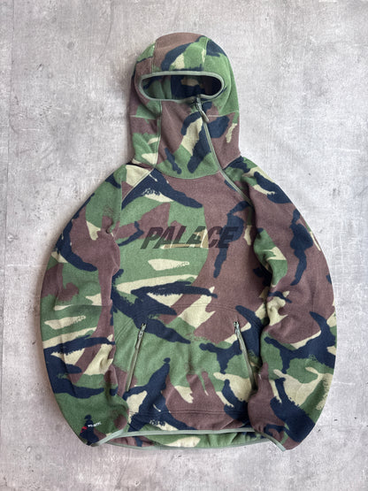 Palace PolarTech Ninja Hood Asymmetric Zip Camoflauge Fleece Hoodie
