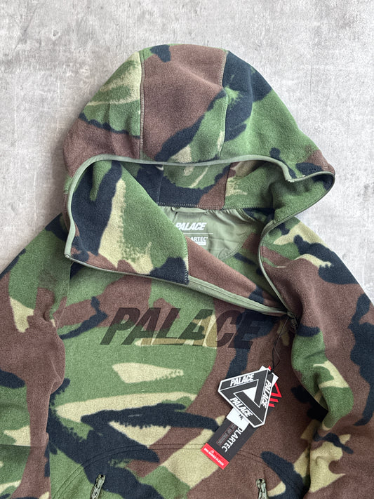 Palace PolarTech Ninja Hood Asymmetric Zip Camoflauge Fleece Hoodie