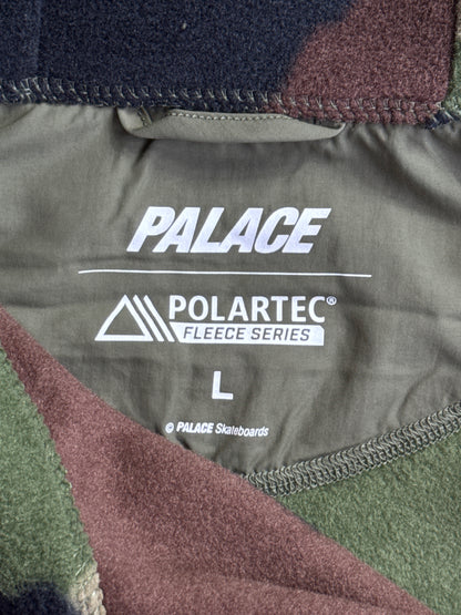 Palace PolarTech Ninja Hood Asymmetric Zip Camoflauge Fleece Hoodie