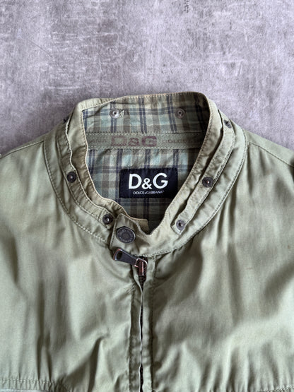 2000s Dolce & Gabbana Military Green Utility Bomber Jacket