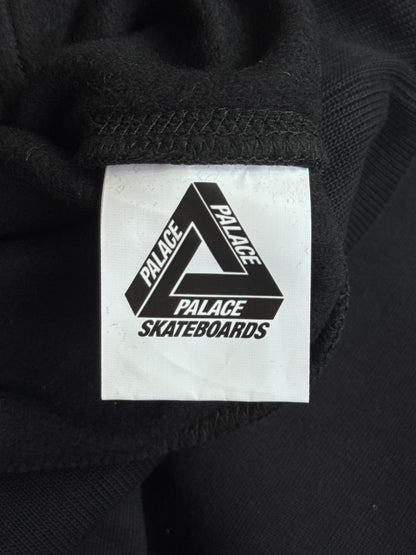 Palace 00s Black Flame Print Embroidered Zip Up Hoodie