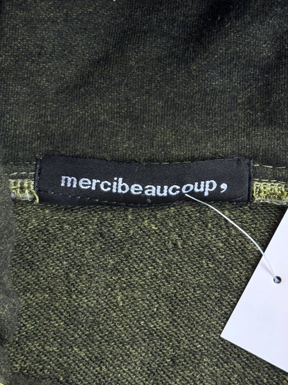 Merci Beaucoup x Issey Miyaki Green Knit Full Zip Bear Hoodie