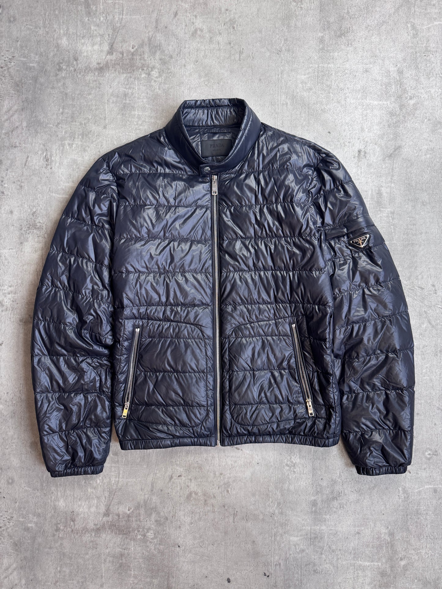 Prada Milano Black Nylon Lightweight Puffer Jacket