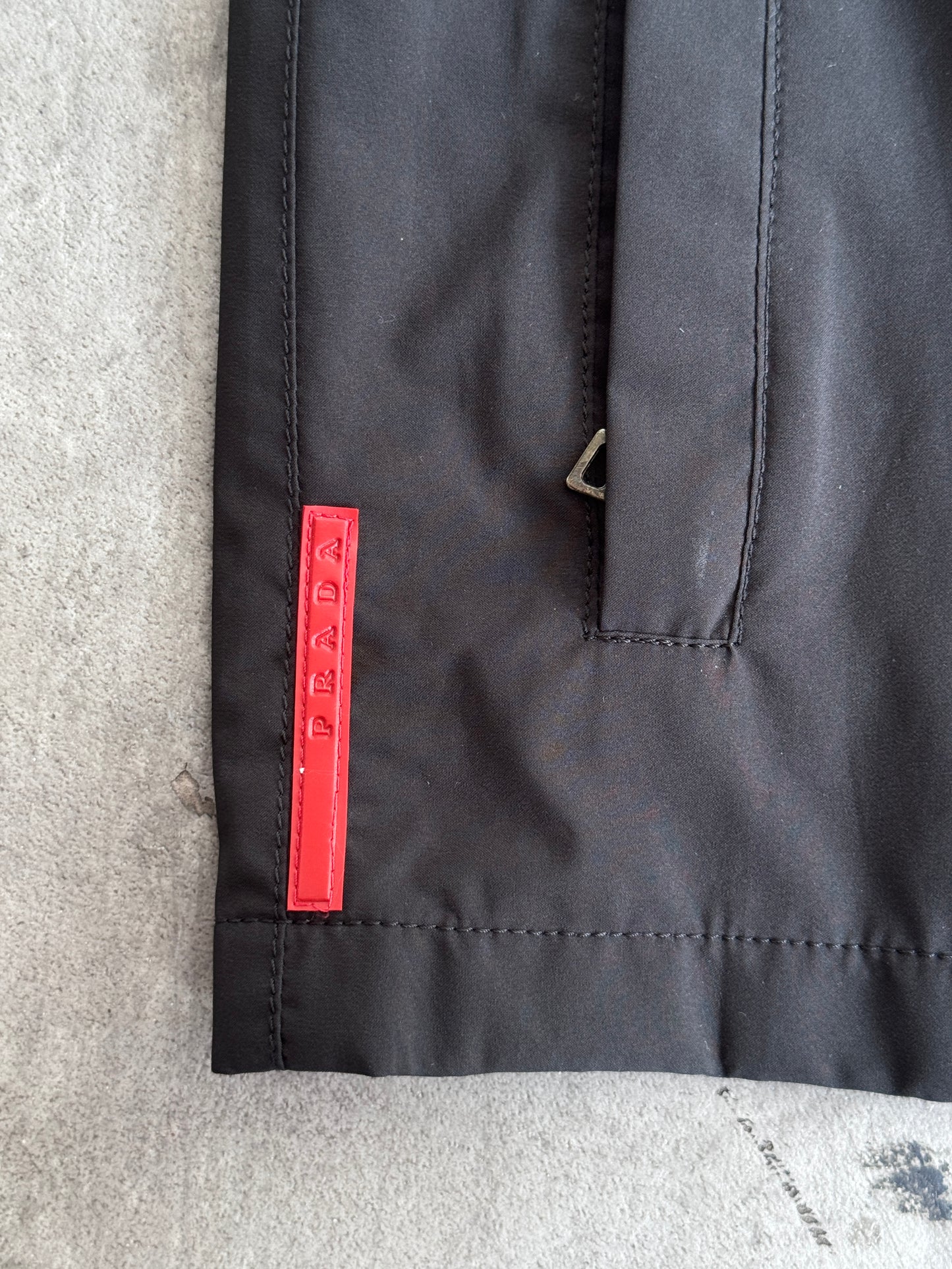 2007 Prada Linea Rossa Black Technical Layered Wind Stopper Gilet