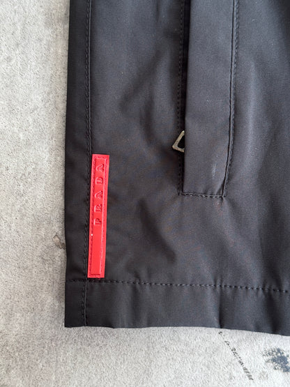 2007 Prada Linea Rossa Black Technical Layered Wind Stopper Gilet
