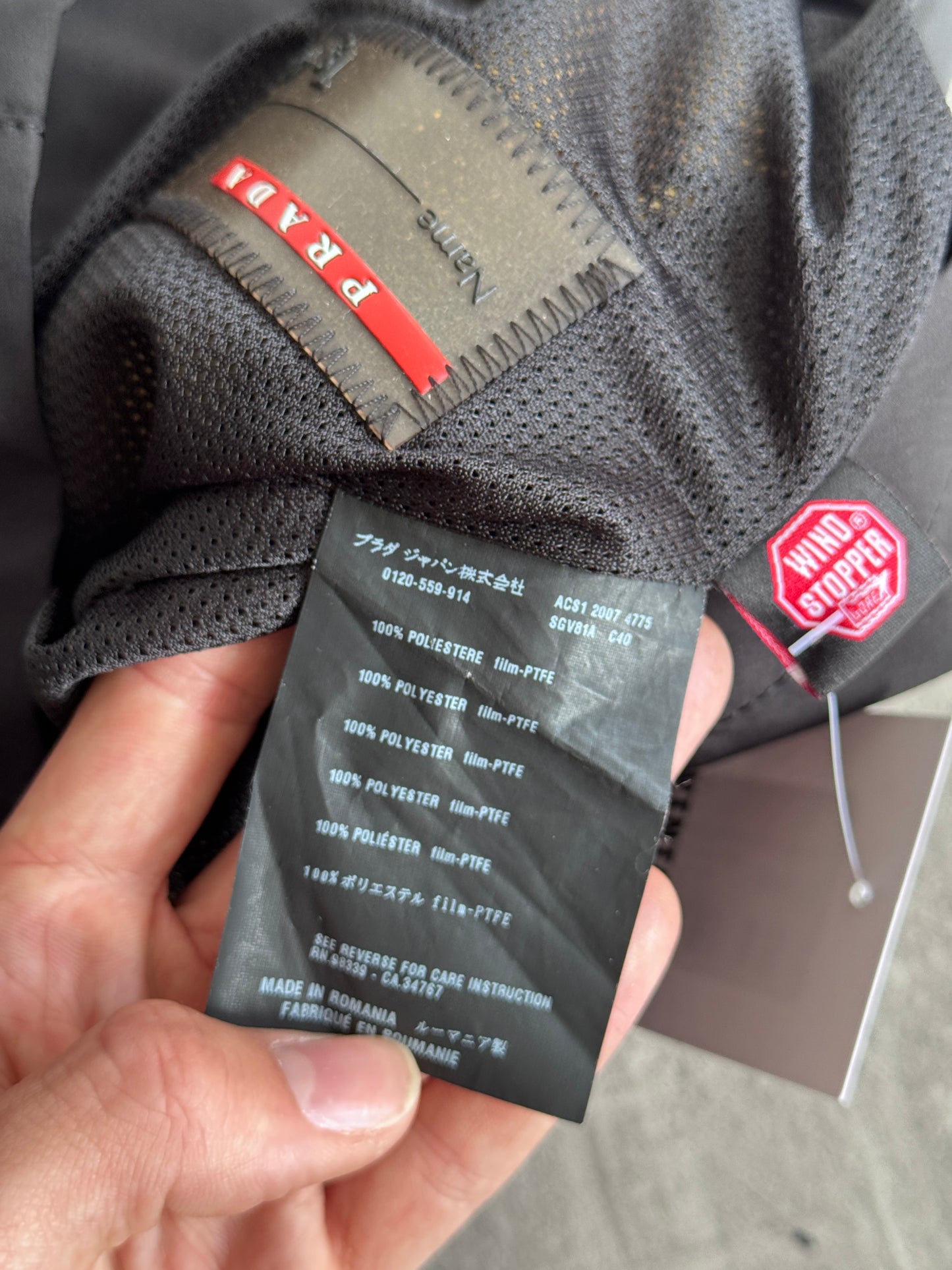 2007 Prada Linea Rossa Black Technical Layered Wind Stopper Gilet