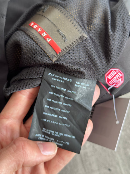 2007 Prada Linea Rossa Black Technical Layered Wind Stopper Gilet